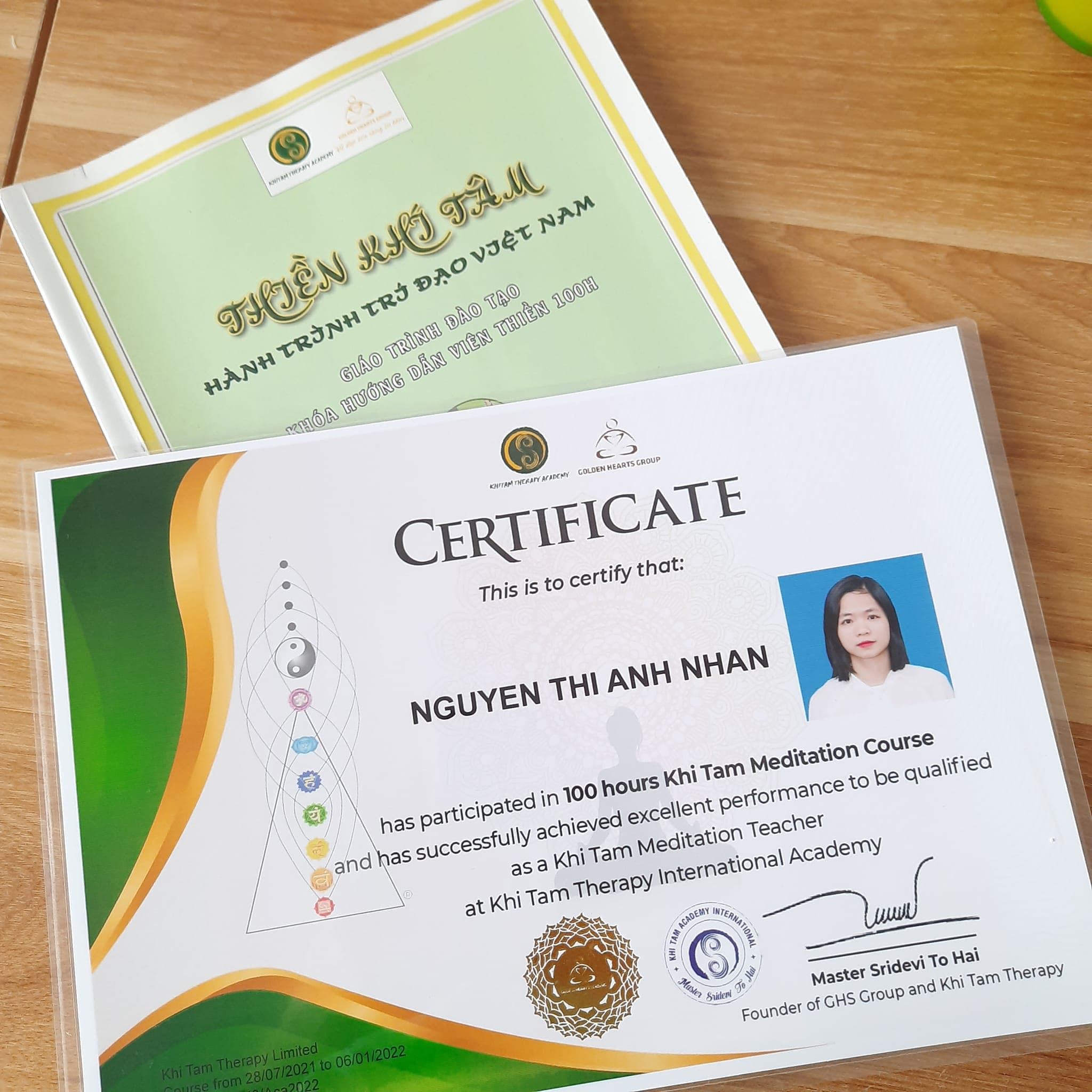 Hướng dẫn viên Thiền Khí Tâm 100 giờ